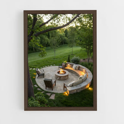 ap-fire pit-2 cadre Bois foncé