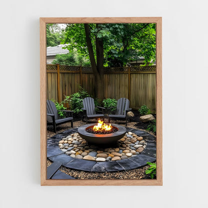 ap-fire pit-7 cadre Bois clair