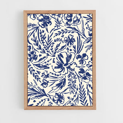 ap-floral patterns-1 cadre Bois clair
