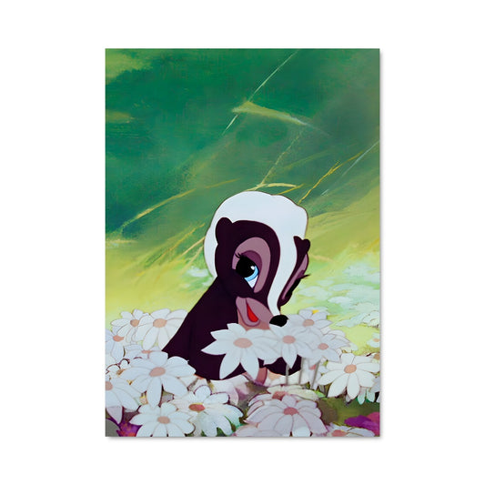 Poster Panda en Fleurs
