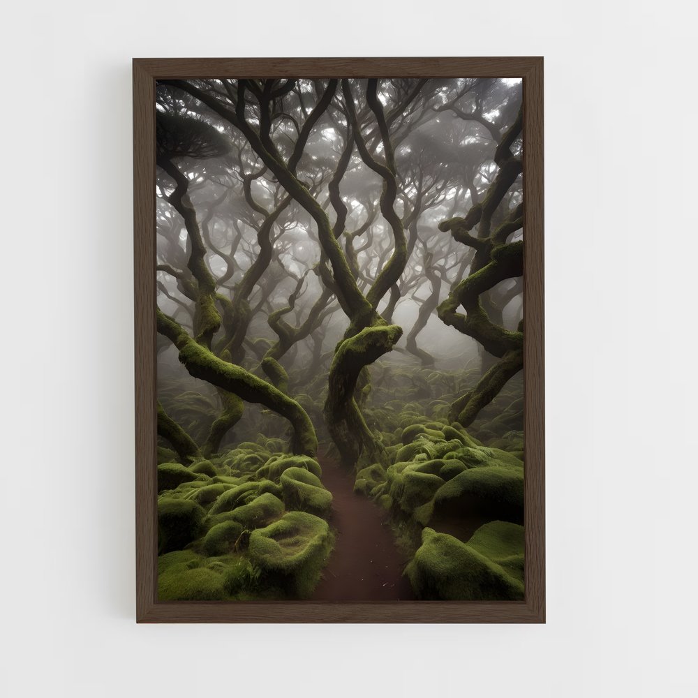 ap-forest moss-8 cadre Bois foncé