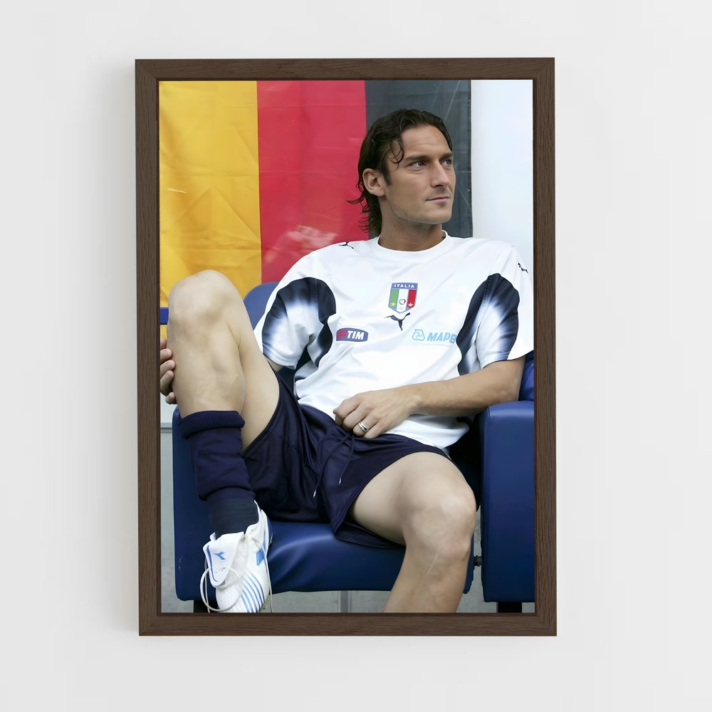 ap-francesco totti-3 cadre Bois foncé