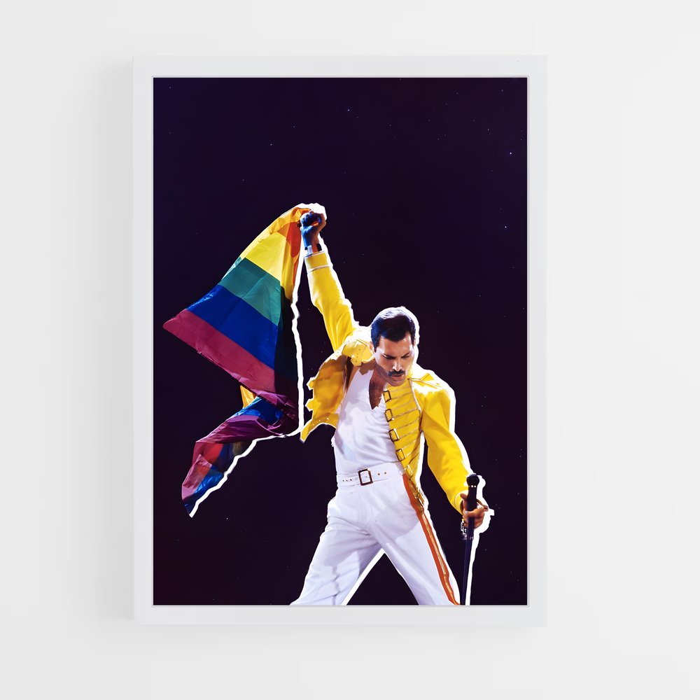 ap-freddie mercury-5 cadre Blanc