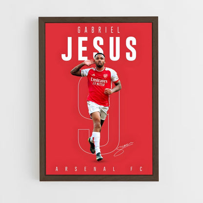 ap-gabriel jesus-5 cadre Bois foncé