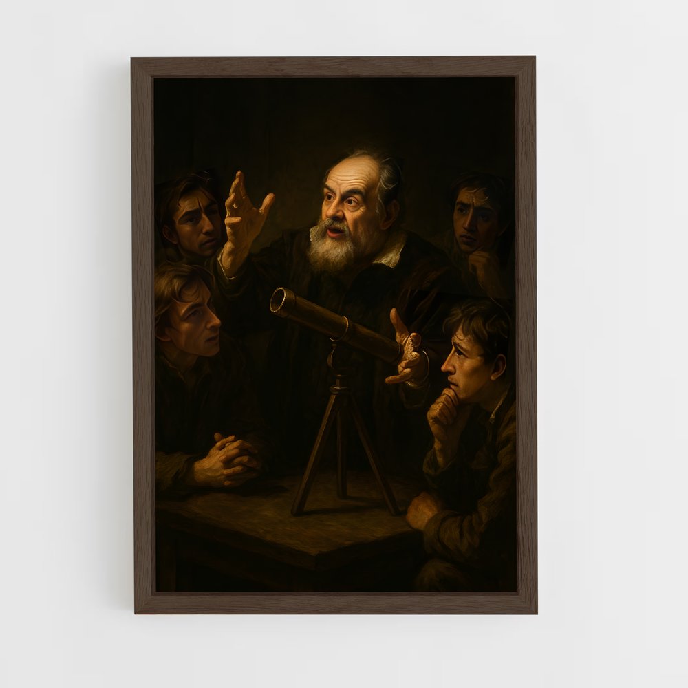 ap-galileo galilei-6 cadre Bois foncé