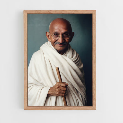 ap-gandhi-1 cadre Bois clair