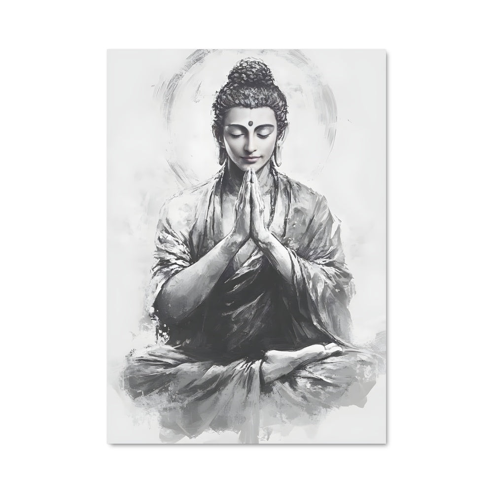 Poster Bouddha Noir et Blanc