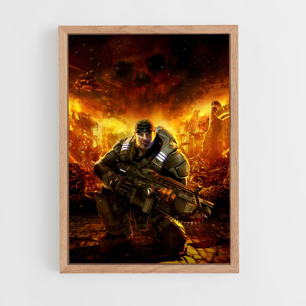 ap-gears of war-2 cadre Bois clair
