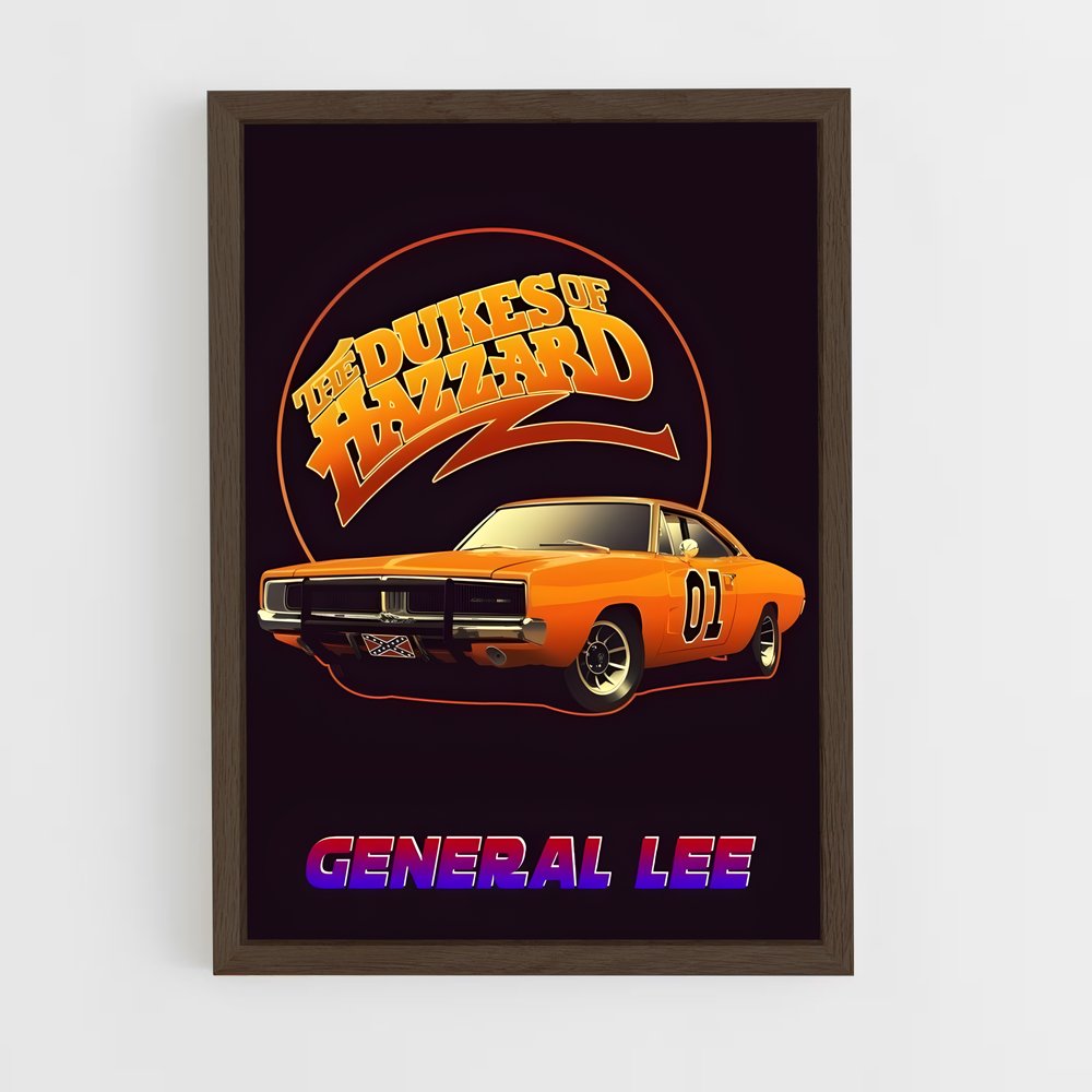 ap-general lee dukes of hazzard-1 cadre Bois foncé