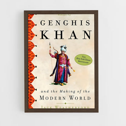 ap-genghis khan-10 cadre Bois foncé