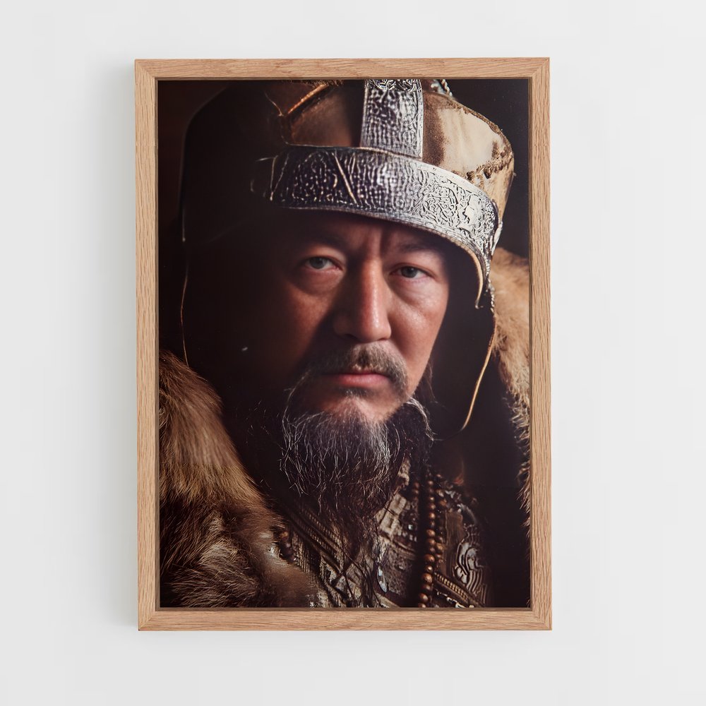 ap-genghis khan-8 cadre Bois clair