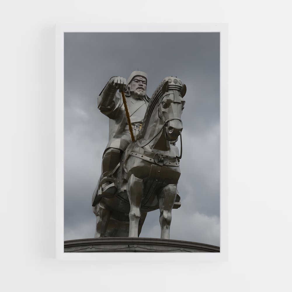 ap-genghis khan statue-2 cadre Blanc