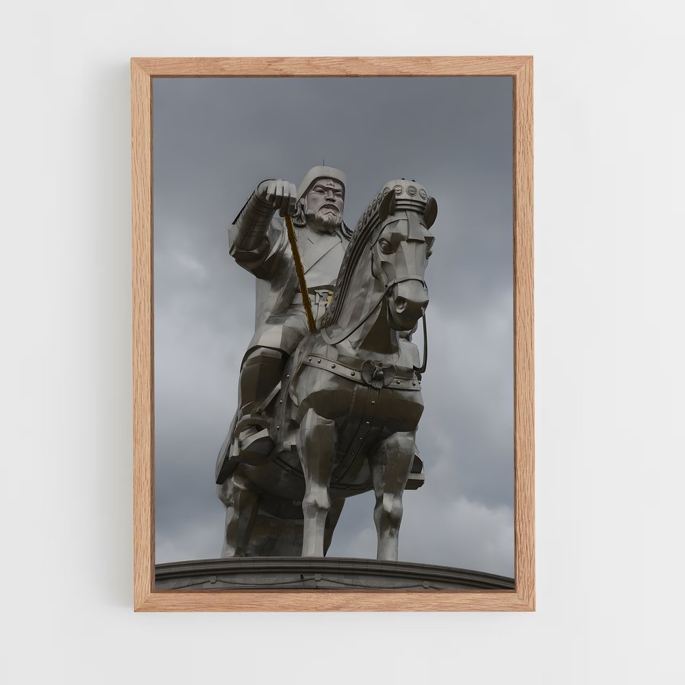 ap-genghis khan statue-2 cadre Bois clair