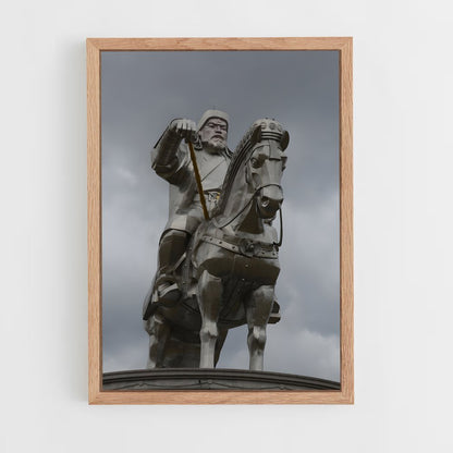 ap-genghis khan statue-2 cadre Bois clair
