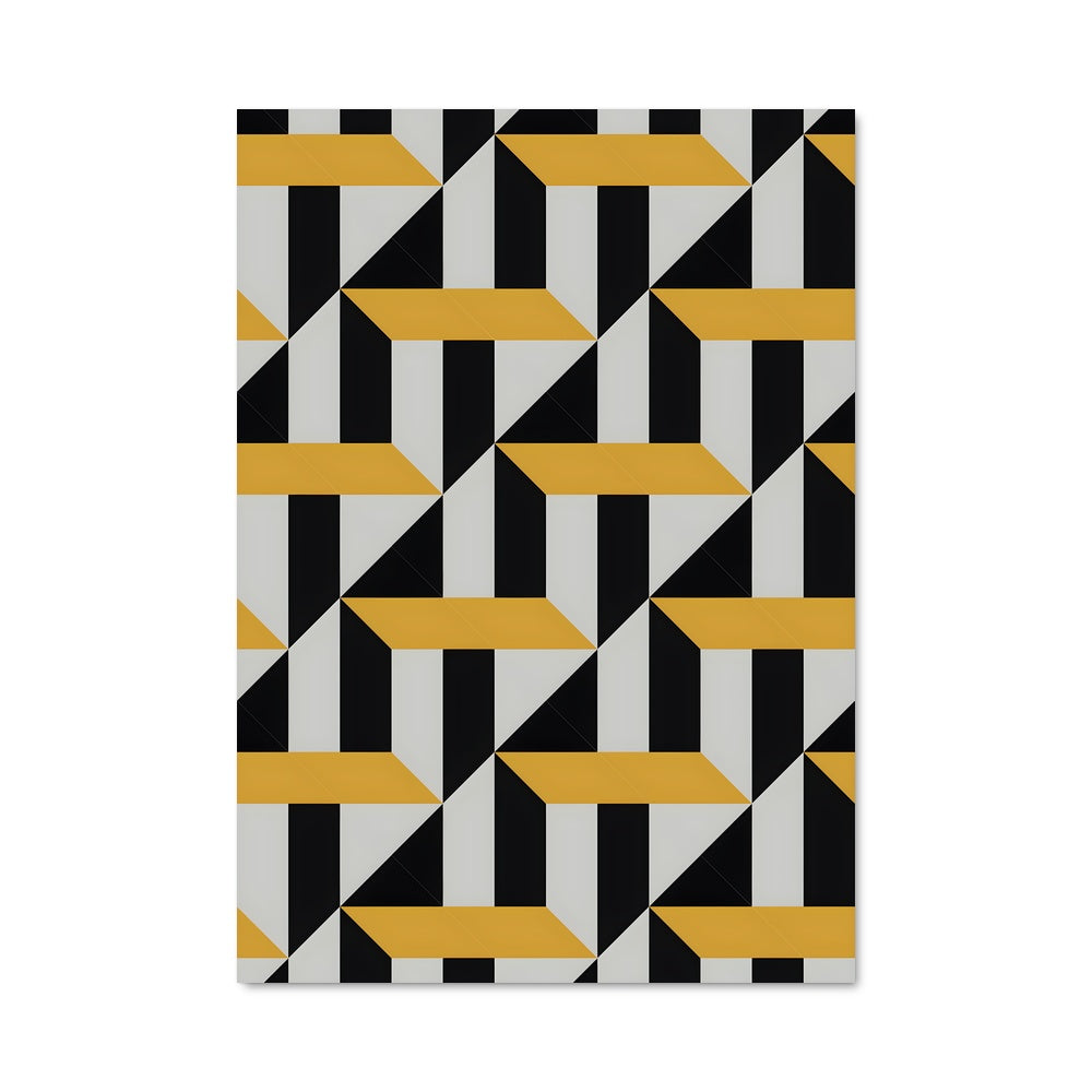 Poster Noir et Jaune Geométrique