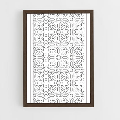 ap-geometric patterns-1 cadre Bois foncé