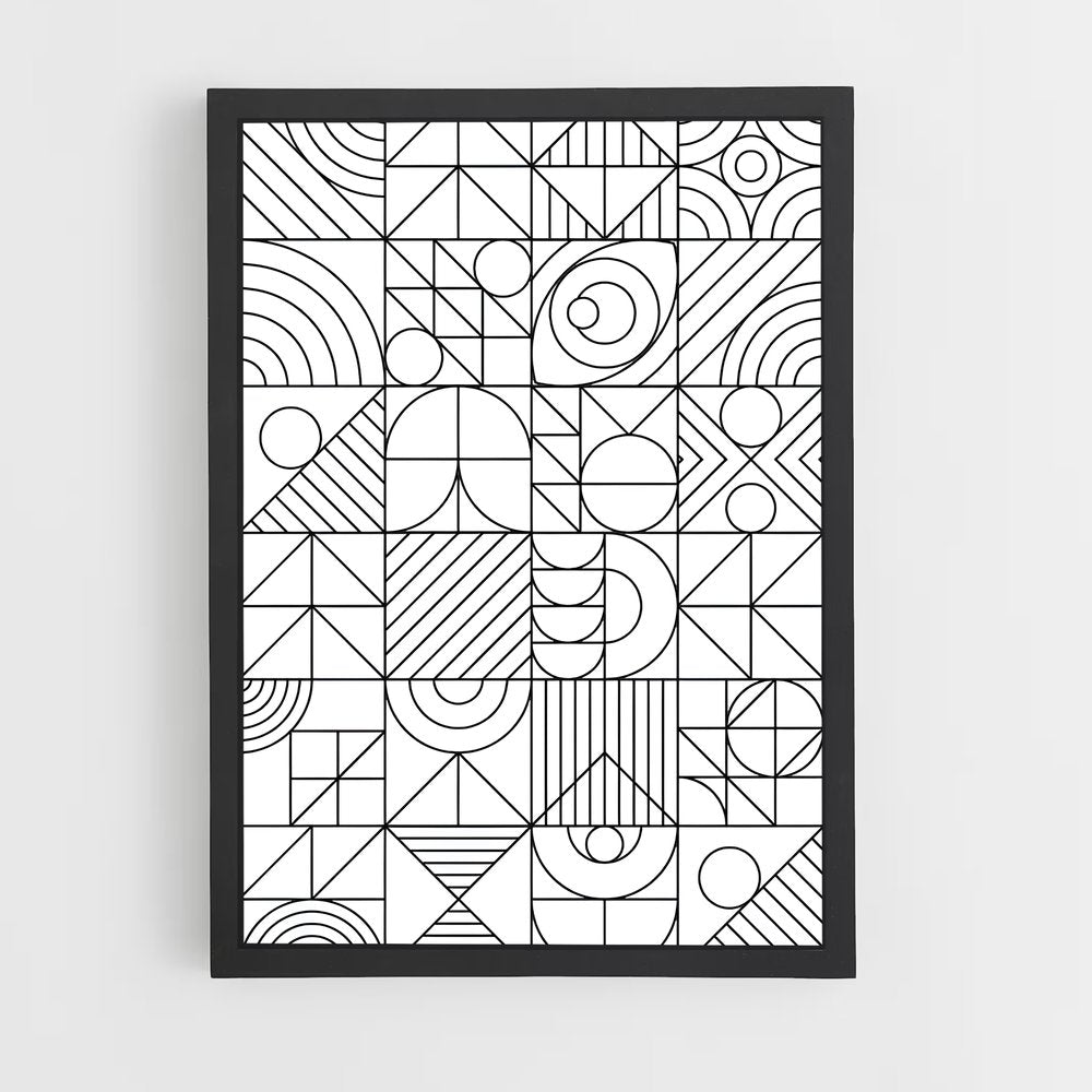 ap-geometric shapes-2 cadre Noir