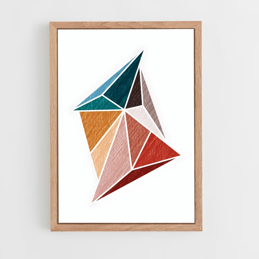 ap-geometric shapes-5 cadre Bois clair