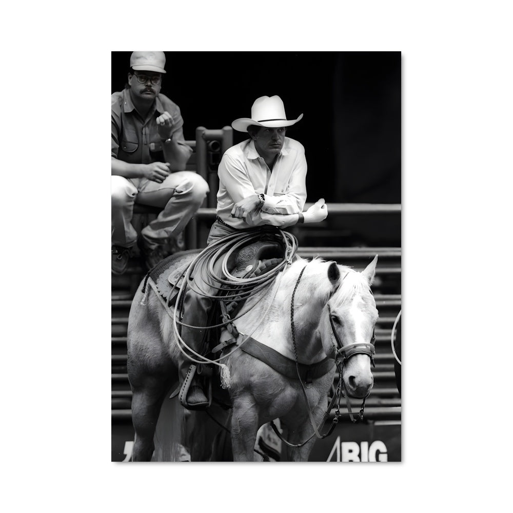Poster Cowboy en Selle