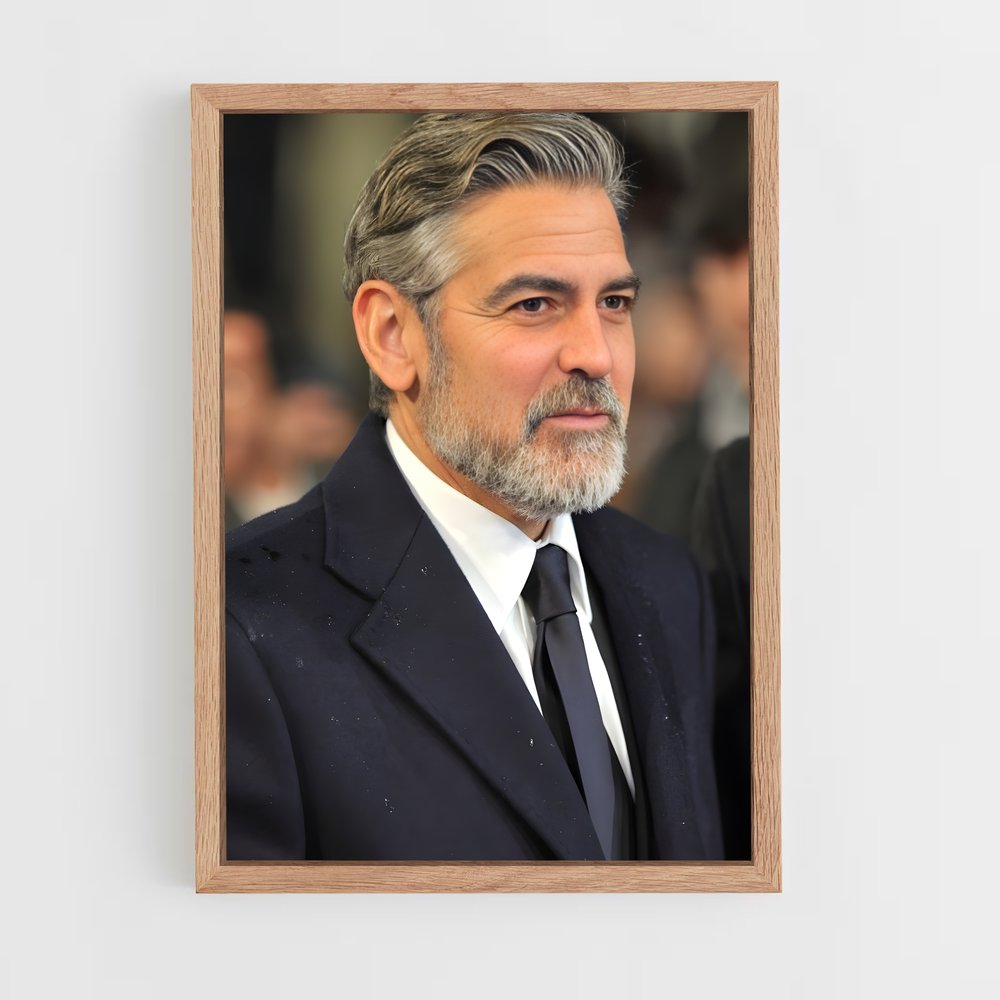 ap-george clooney-4 cadre Bois clair