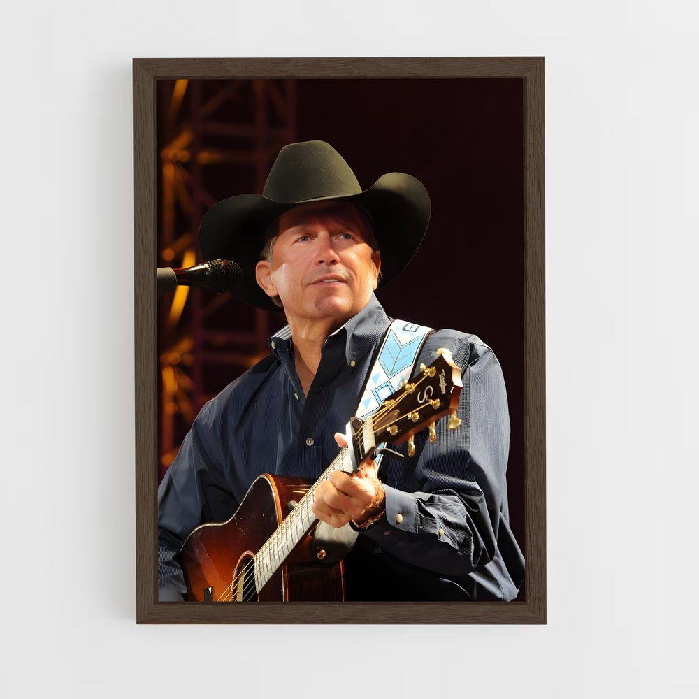 ap-george strait-9 cadre Bois foncé