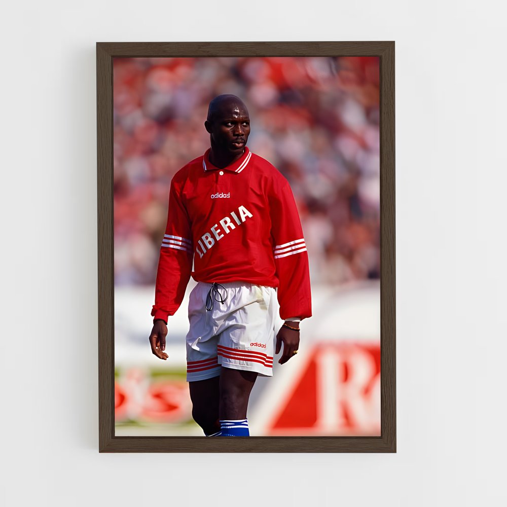 ap-george weah-5 cadre Bois foncé