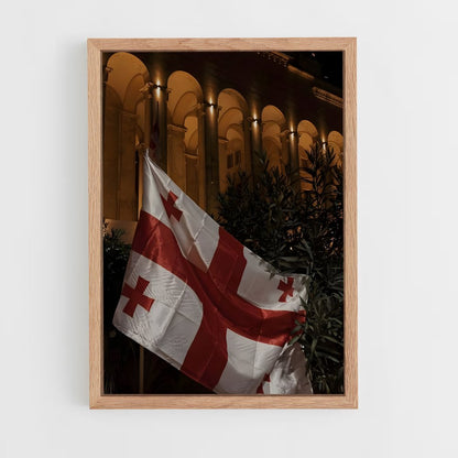 ap-georgia flag-1 cadre Bois clair