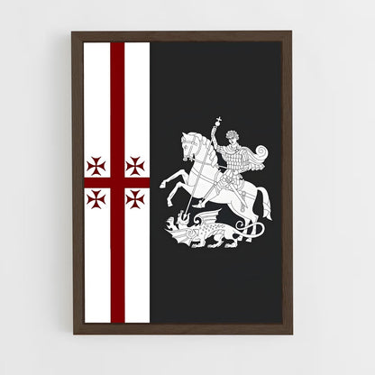 ap-georgia flag-2 cadre Bois foncé