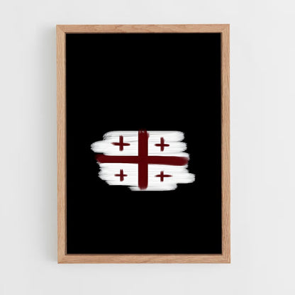 ap-georgia flag-4 cadre Bois clair