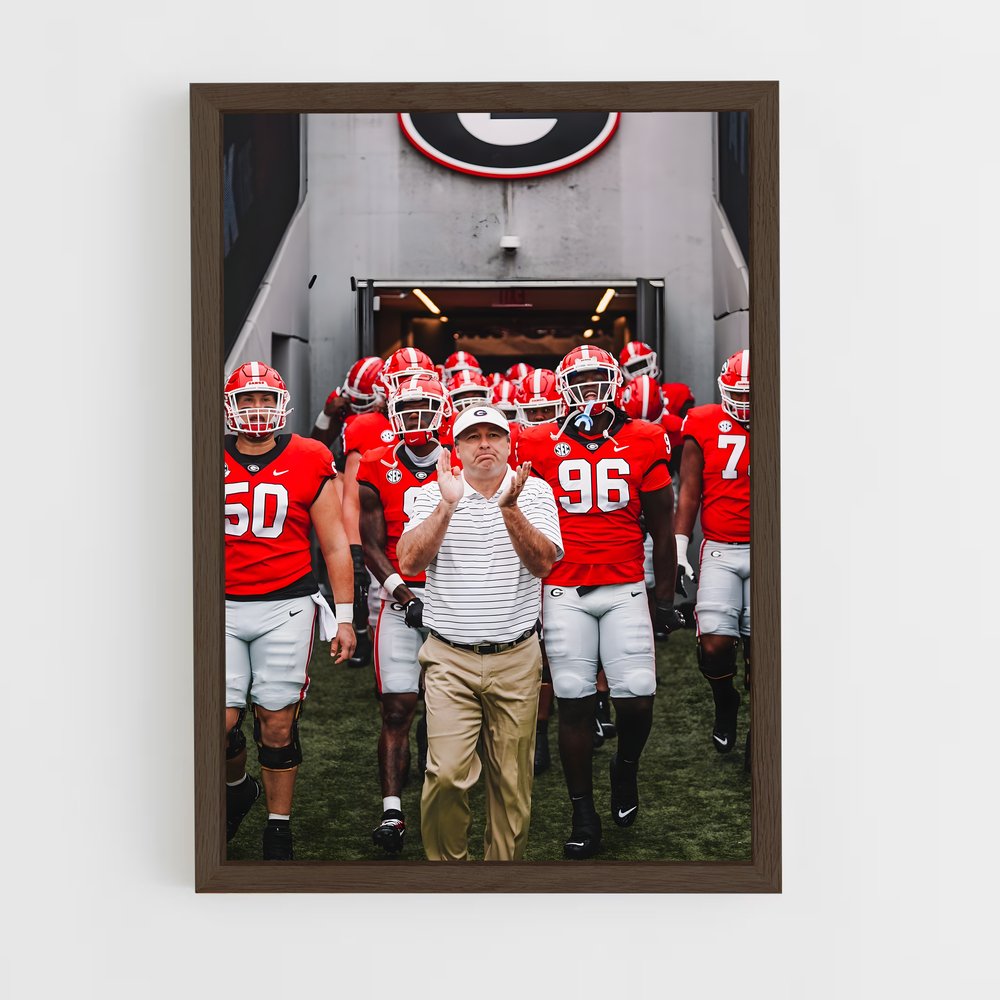 ap-georgia national football team-2 cadre Bois foncé