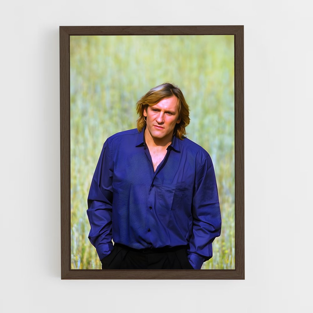 ap-gerard depardieu-7 cadre Bois foncé