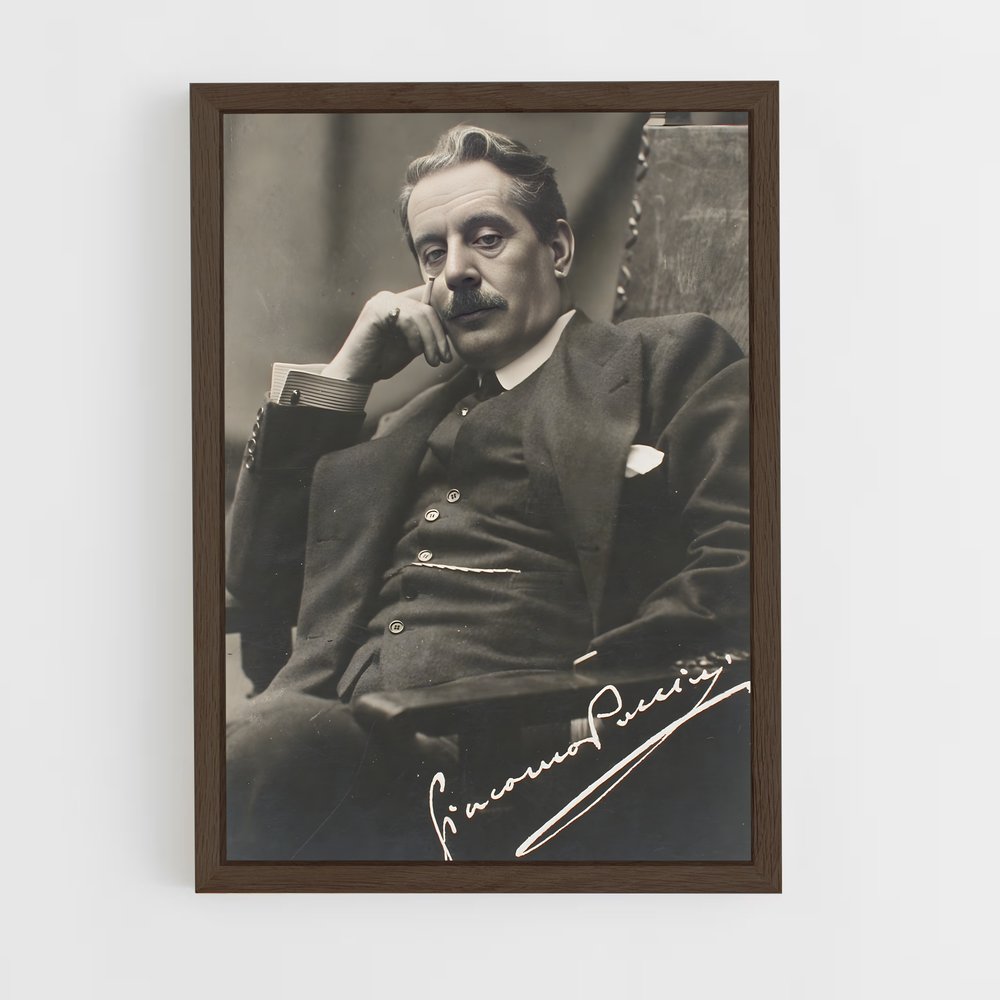ap-giacomo puccini-1 cadre Bois foncé