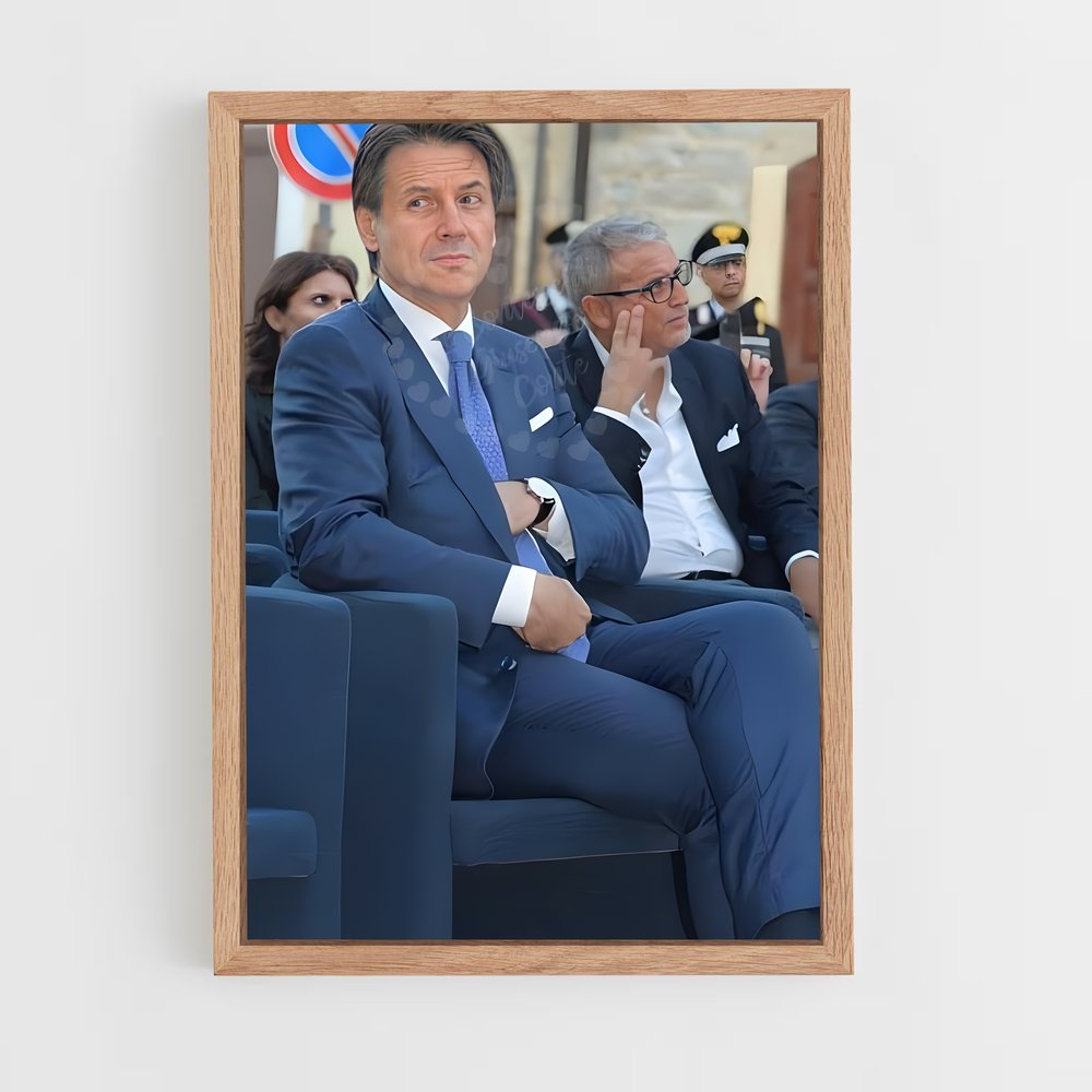ap-giuseppe conte-5 cadre Bois clair