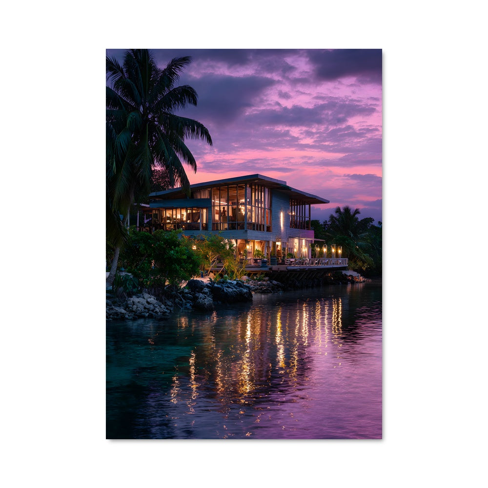 Poster Maison au Crépuscule