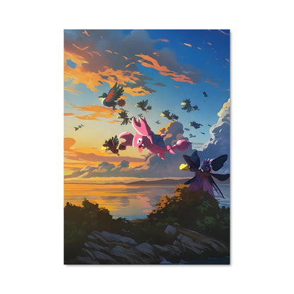 Poster Gligar en Vol
