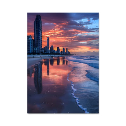 Poster Coucher de Soleil à Surfers Paradise