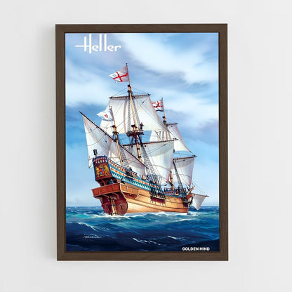 ap-golden hind-1 cadre Bois foncé