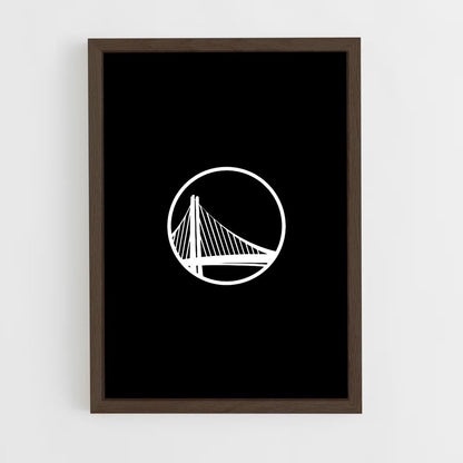 ap-golden state warriors-11 cadre Bois foncé