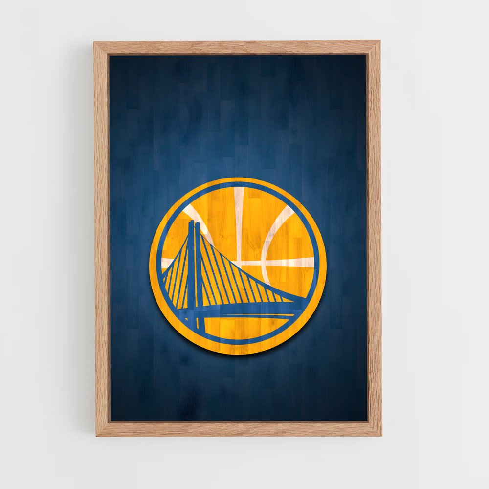ap-golden state warriors-9 cadre Bois clair