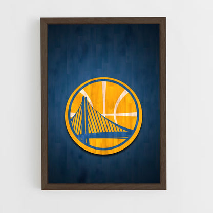 ap-golden state warriors-9 cadre Bois foncé