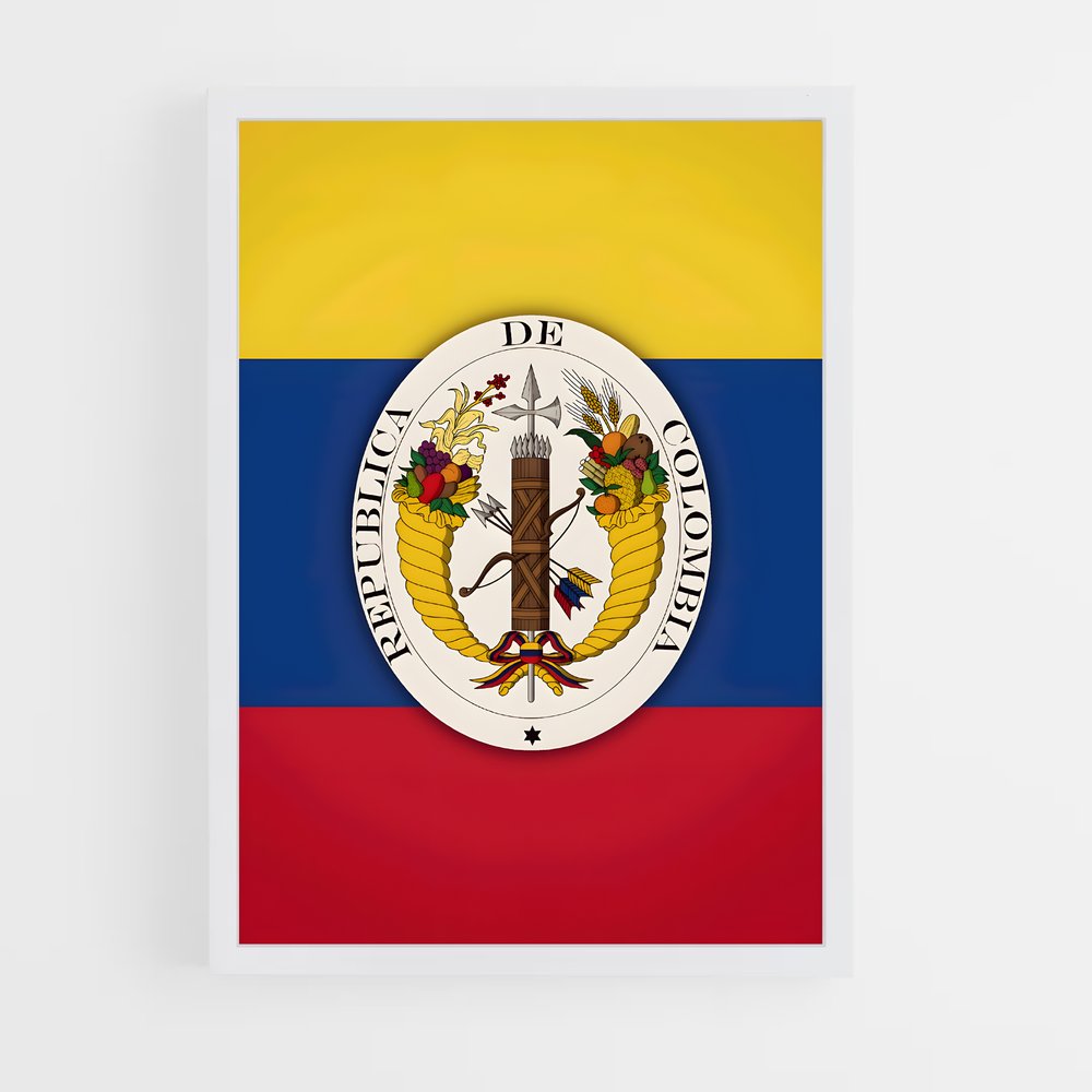 ap-gran colombia flag-1 cadre Blanc