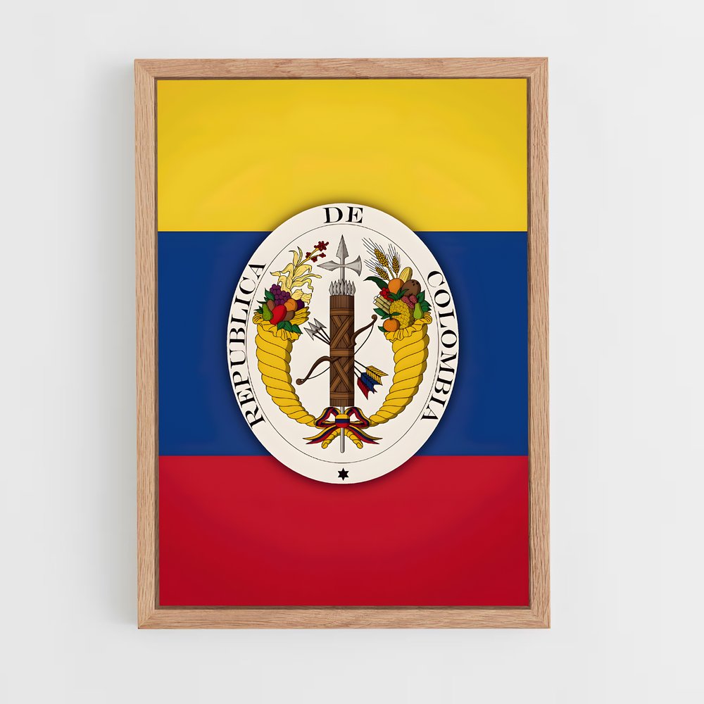 ap-gran colombia flag-1 cadre Bois clair