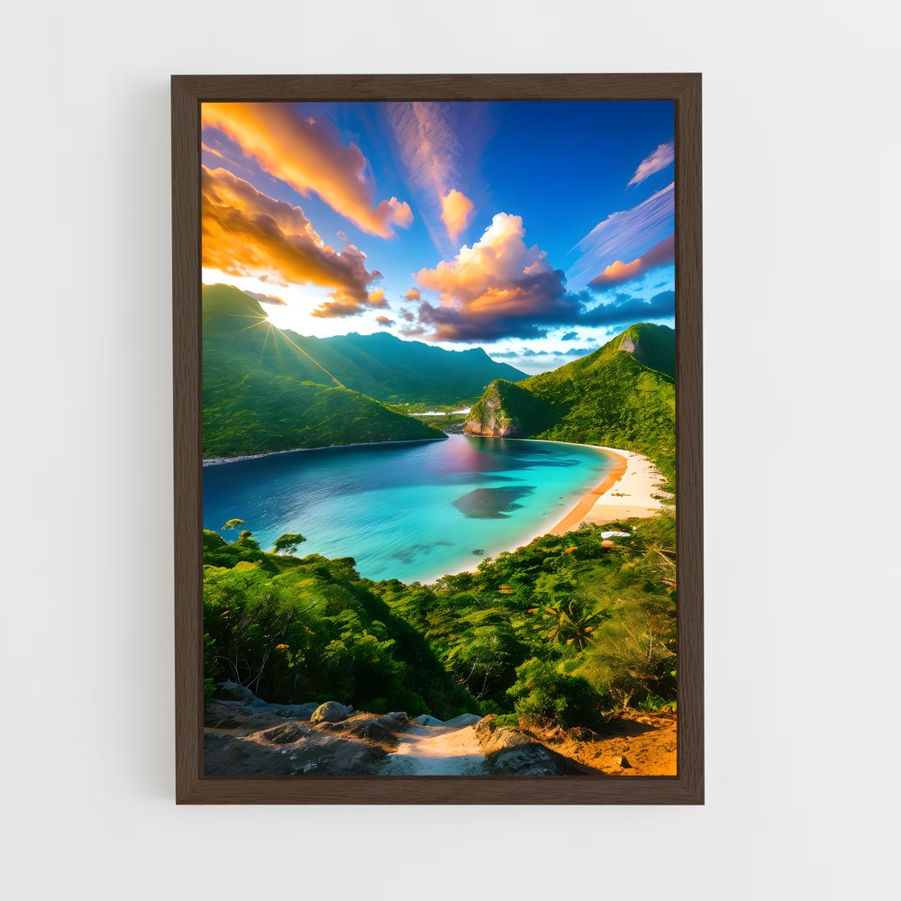 ap-grand anse beach-3 cadre Bois foncé