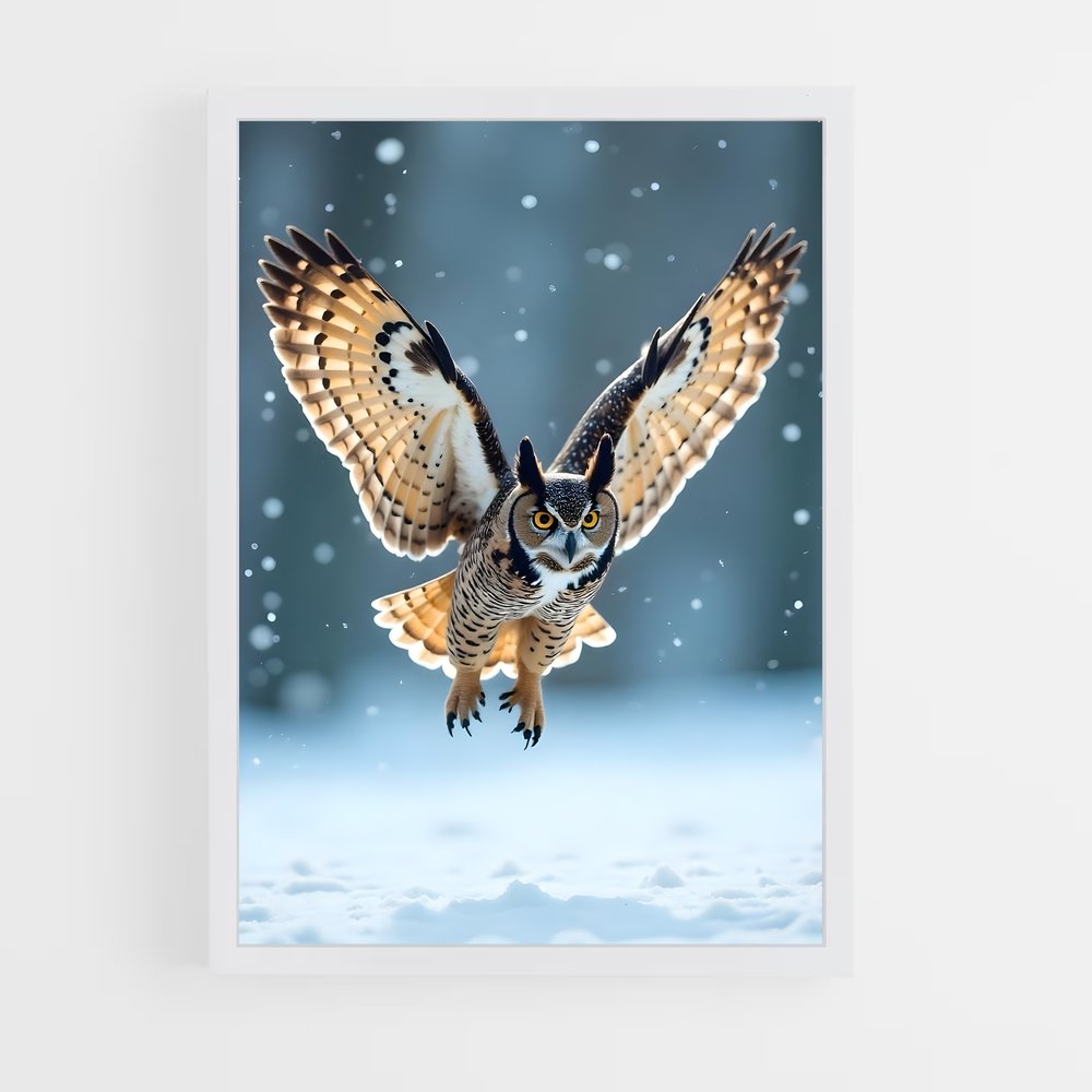 ap-great horned owl-4 cadre Blanc