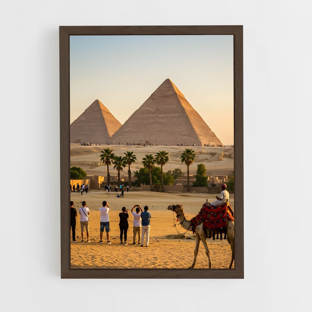 ap-great pyramid of giza-10 cadre Bois foncé