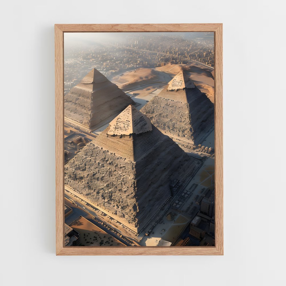 ap-great pyramid of giza-2 cadre Bois clair