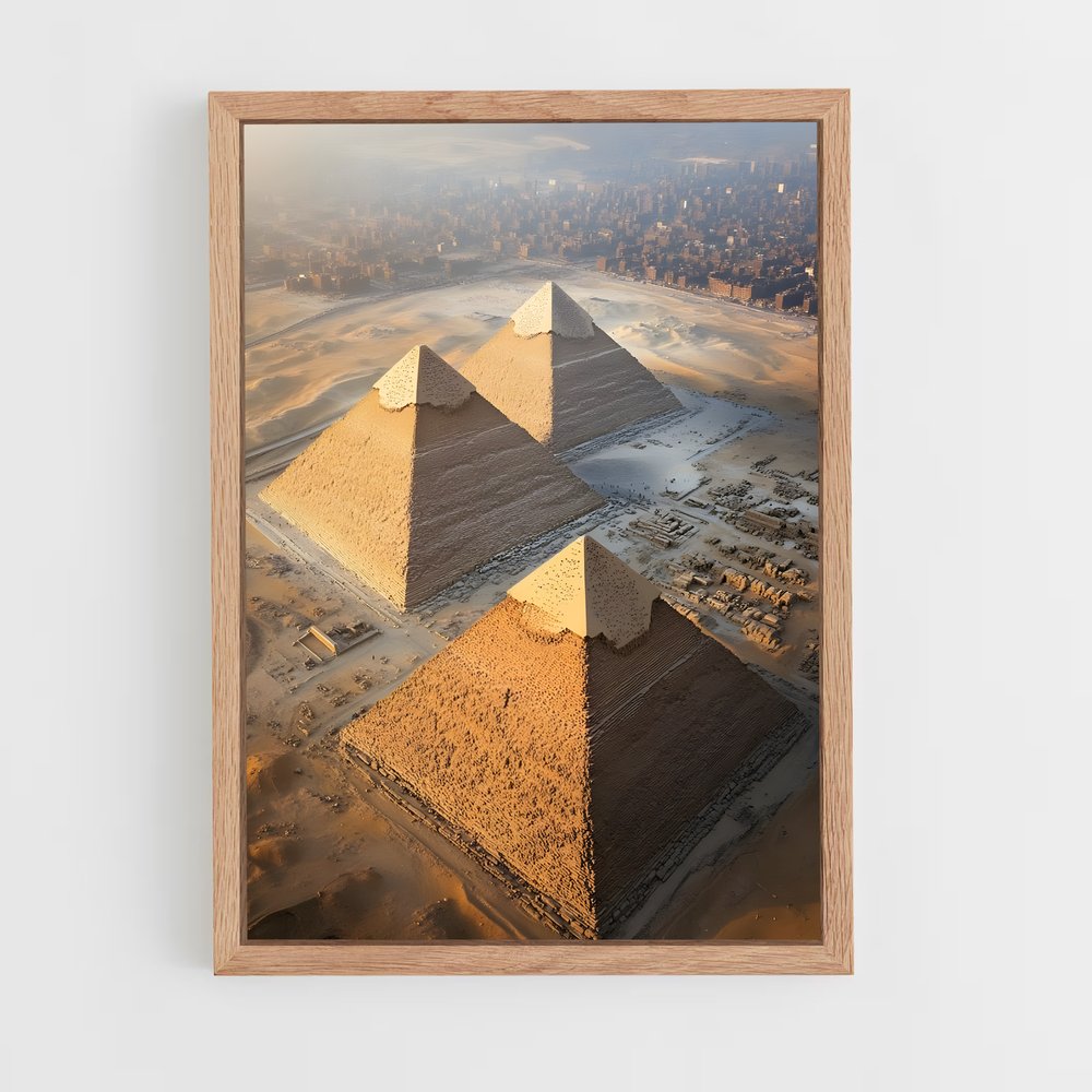 ap-great pyramid of giza-7 cadre Bois clair