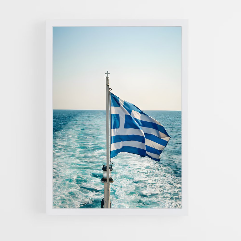 ap-greece flag-4 cadre Blanc