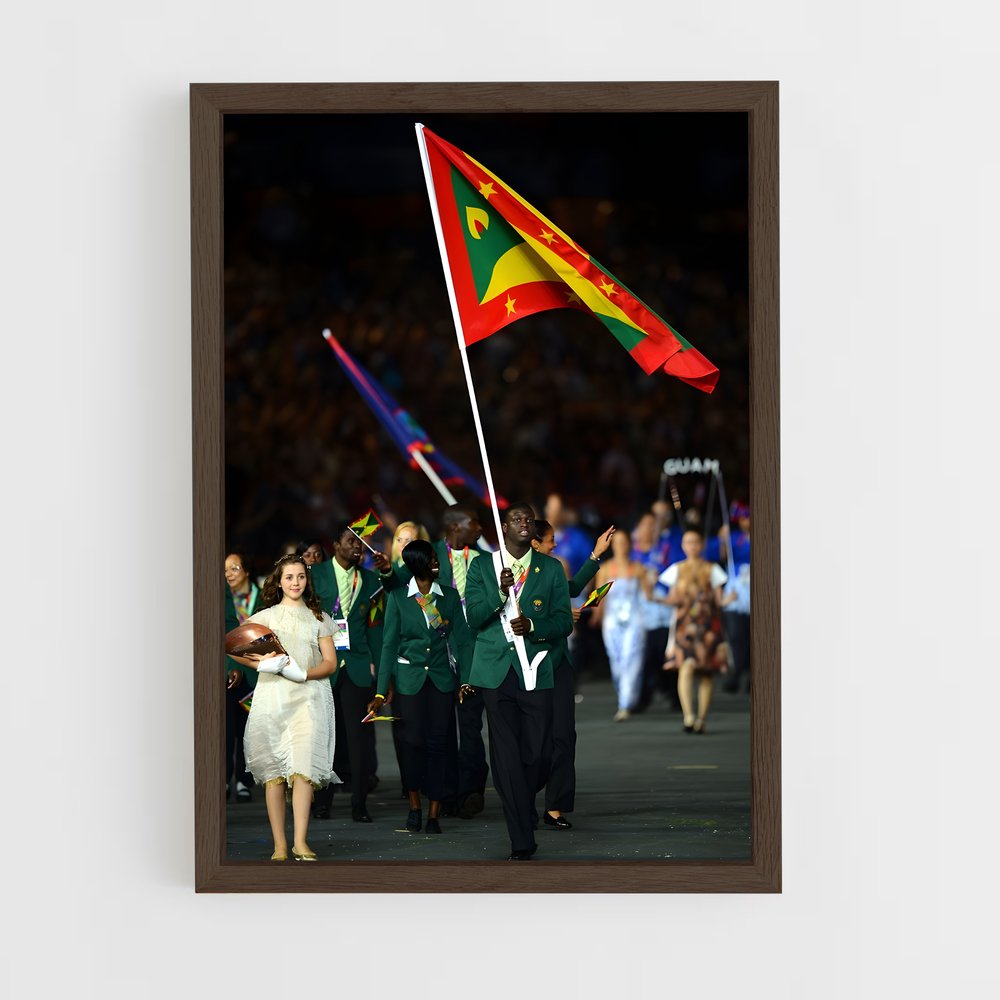 ap-grenada national football team-2 cadre Bois foncé