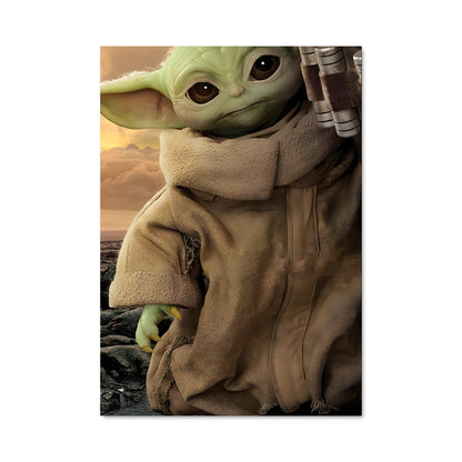 Poster Grogu dans l'Univers